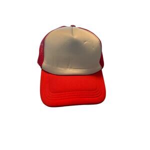 NWOT Lot of 10 Red and White Adjustable Baseball Style Hats Trucker Customize